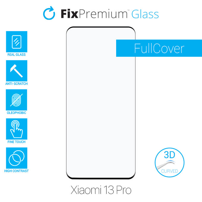 Szkło Hartowane 3D do Xiaomi 13 Pro, FixPremium
