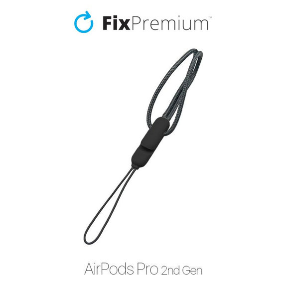 Pasek do AirPods Pro 2, czarny, black, FixPremium