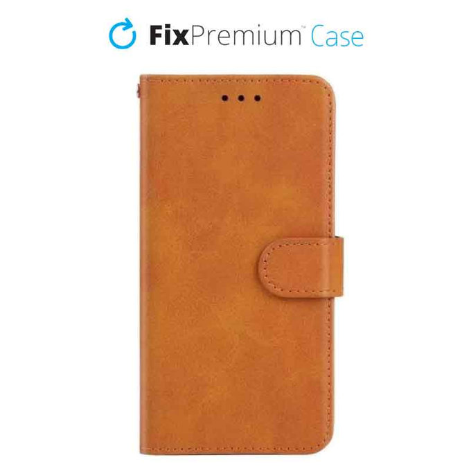Etui do iPhone 14 Plus, Book Wallet, Brązowy, Brown, FixPremium