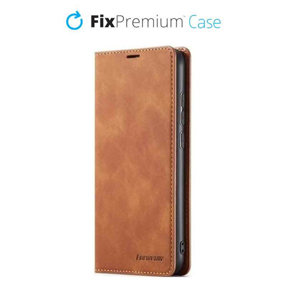 Etui do iPhone 14 Plus, Business Wallet, Brązowy, Brown, FixPremium