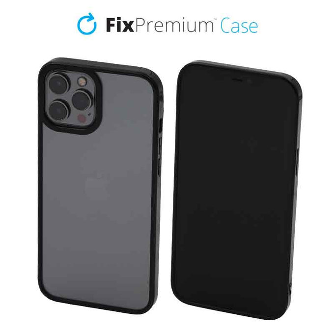 Etui do iPhone 12 Pro Max, Invisible, Czarny, Black, FixPremium