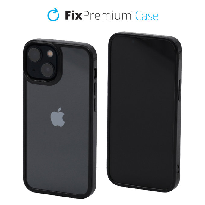 Etui do iPhone 13 mini, Invisible, Czarny, Black, FixPremium