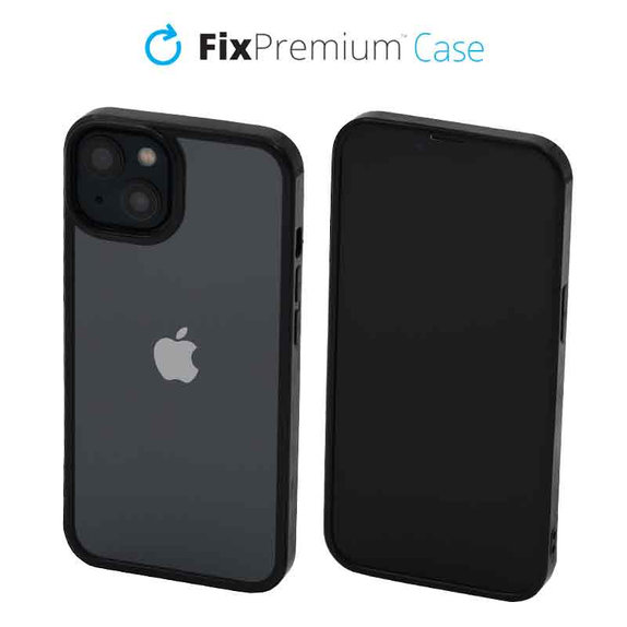 Etui do iPhone 13, 14, Invisible, Czarny, Black, FixPremium