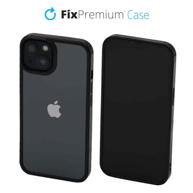 Etui do iPhone 13, 14, Invisible, Czarny, Black, FixPremium