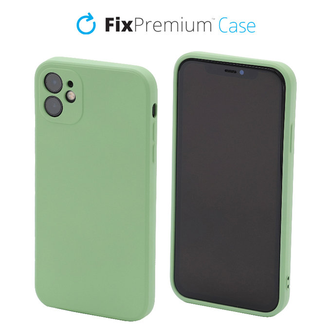 Etui gumowe do iPhone 11, zielony, green, FixPremium