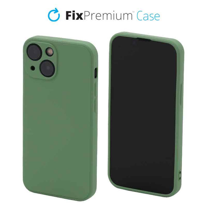 Etui gumowe do iPhone 14 Plus, zielony, green, FixPremium