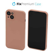 Etui gumowe do iPhone 13, 14, Pomarańczowy, Orange, FixPremium