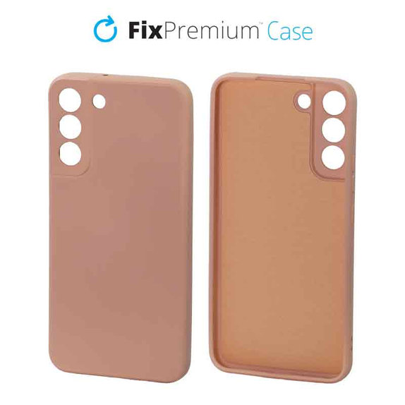 Etui gumowe do Samsung S22 Plus, Pomarańczowy, Orange, FixPremium