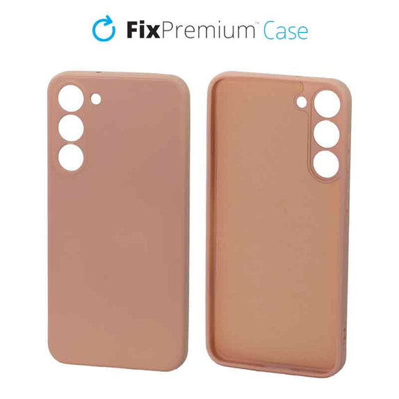 Etui gumowe do Samsung S23 Plus, Pomarańczowy, Orange, FixPremium