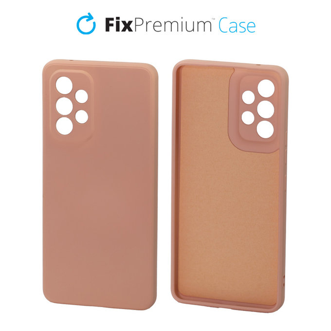 Etui gumowe do Samsung A53 5G, Pomarańczowy, Orange, FixPremium