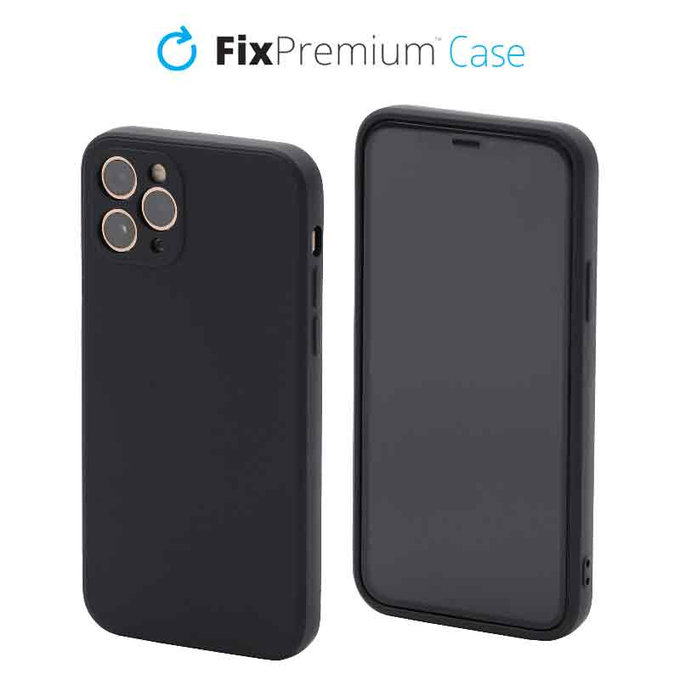 Etui gumowe do iPhone 11 Pro, czarny, black, FixPremium