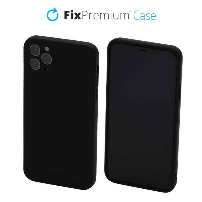 Etui gumowe do iPhone 11 Pro Max, czarny, black, FixPremium
