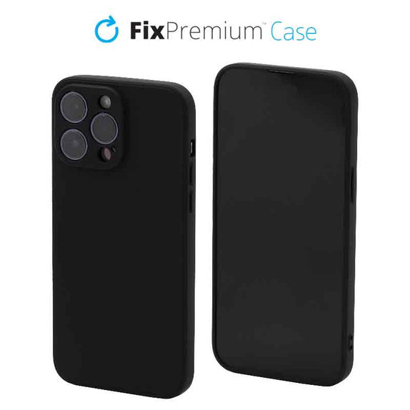 Etui gumowe do iPhone 14 Pro Max, Czarny, Black, FixPremium