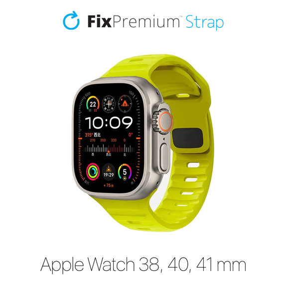 Pasek Sport Silikonowy do Watch (38, 40, 41mm) | tartrazine | FixPremium