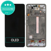 Wyświetlacz OLED do Samsung A53 A536B, Ekran dotykowy z ramką, Awesome Black