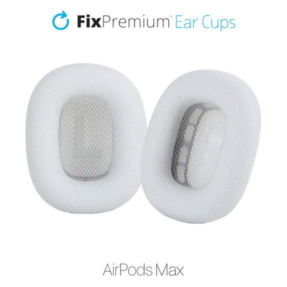 Zapasowe nauszniki do Apple AirPods Max (tkanina), Biały, White, FixPremium