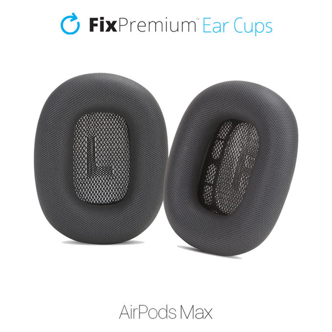 Zapasowe nauszniki do Apple AirPods Max (tkanina), Space Gray, FixPremium