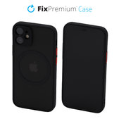 Etui z MagSafe do iPhone 12mini, Matte, Czarny, Black, FixPremium