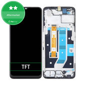 Wyświetlacz do Oppo A78, Ekran dotykowy z ramką, Czarny, Black, TFT
