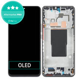 Wyświetlacz OLED do Xiaomi 12T 220712AG, Ekran dotykowy z ramką, Czarny, Black