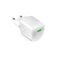 Podróżny adapter ładujący USB-C MiniPro, GaN 20W, Superszybkie ładowanie, Biały, White, PURO
