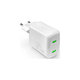 Ladowarka MiniPro 2x USB-C, GaN, 35W, Biały, White, PURO