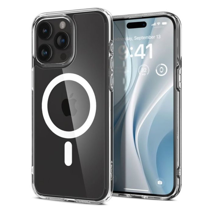 Etui z MagSafe do iPhone 15 Pro Max, Ultra Hybrid, Biały, White, Spigen