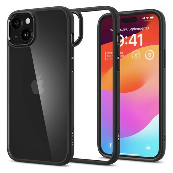 Etui do iPhone 15 Plus, Ultra Hybrid, Matte Black, Spigen