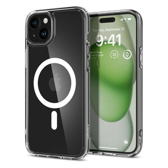Etui z MagSafe do iPhone 15 Plus, Ultra Hybrid, Biały, White, Spigen