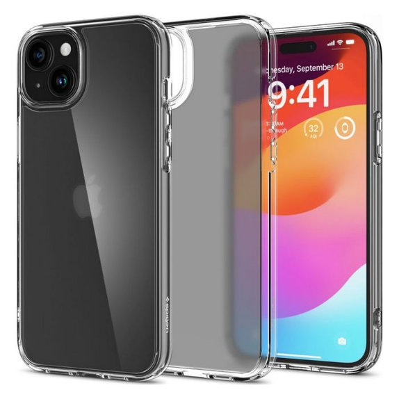 Etui do iPhone 15, Ultra Hybrid, Frost Clear, Spigen