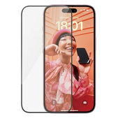 Szkło hartowane UWF z aplikatorem do iPhone 15, czarny, black, PanzerGlass