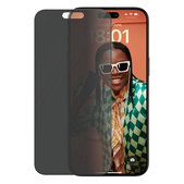 Szkło hartowane z aplikatorem do iPhone 15 Pro Max, UWF Privacy, Czarny, Black, PanzerGlass