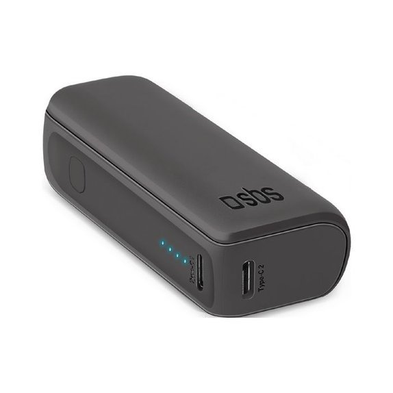 PowerBank NanoTube, 5000 mAh, czarny, black, SBS