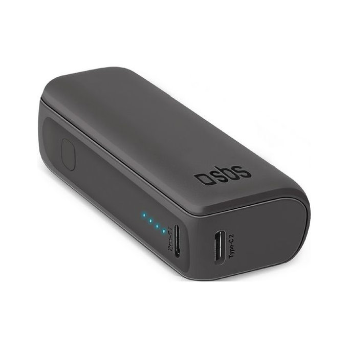PowerBank NanoTube, 5000 mAh, czarny, black, SBS