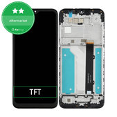 Wyświetlacz do LG K41S, Ekran dotykowy z ramką, Czarny, Black, TFT