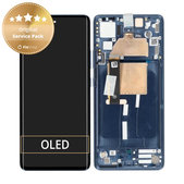 Wyświetlacz do Motorola Edge 30 Fusion, Ekran dotykowy z ramką, 5D68C21190, Neptune Blue, Genuine Service Pack
