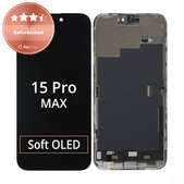 Wyświetlacz dla iPhone 15 Pro Max, Ekran dotykowy z ramką, Refurbished