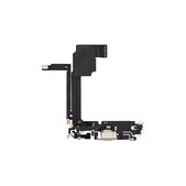 Złącze ładowania z taśmą flex do iPhone 15 Pro Max, White Titanium