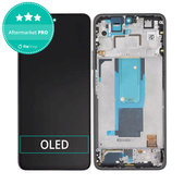Wyświetlacz OLED do Xiaomi Redmi Note 11 Pro+ 5G 21091116UG, Ekran dotykowy z ramką, Mysterious Black