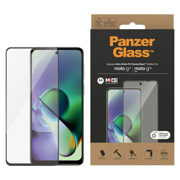 Szkło hartowane UWF do Motorola Moto G14/G54 5G, Czarne, PanzerGlass