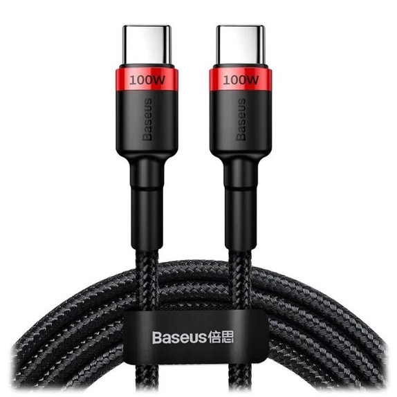 Kabel USB-C / USB-C (2m), czarny, black, Baseus