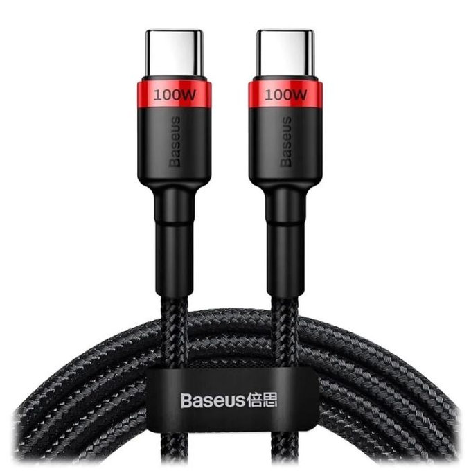 Kabel USB-C / USB-C (2m), czarny, black, Baseus