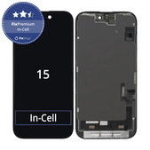 Wyświetlacz In-Cell FHD dla iPhone 15, Ekran dotykowy z ramką, FixPremium