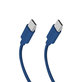 Kabel USB-C/USB-C, 60W, PD, 1.5m, Niebieski, Blue, SBS