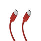 Kabel USB-C/USB-C, 60W, PD, 1.5m, Czerwony, Red, SBS