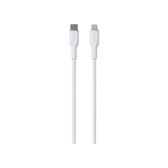 Kabel USB-C / MFI Lightning, 12W, Soft, 1,5 m, Biały, White, PURO