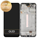 Wyświetlacz do Samsung A25 A256B, Ekran dotykowy z ramką, GH82-33214A, Czarny, Black, Genuine Service Pack