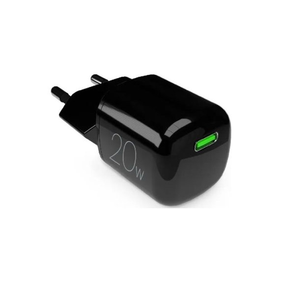 Ladowarka MiniPro USB-C, GaN, 20W, czarny, black, PURO