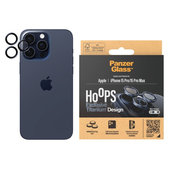 Osłona obiektywu aparatu Hoops do iPhone 15 Pro/15 Pro Max, Blue Titanium, PanzerGlass