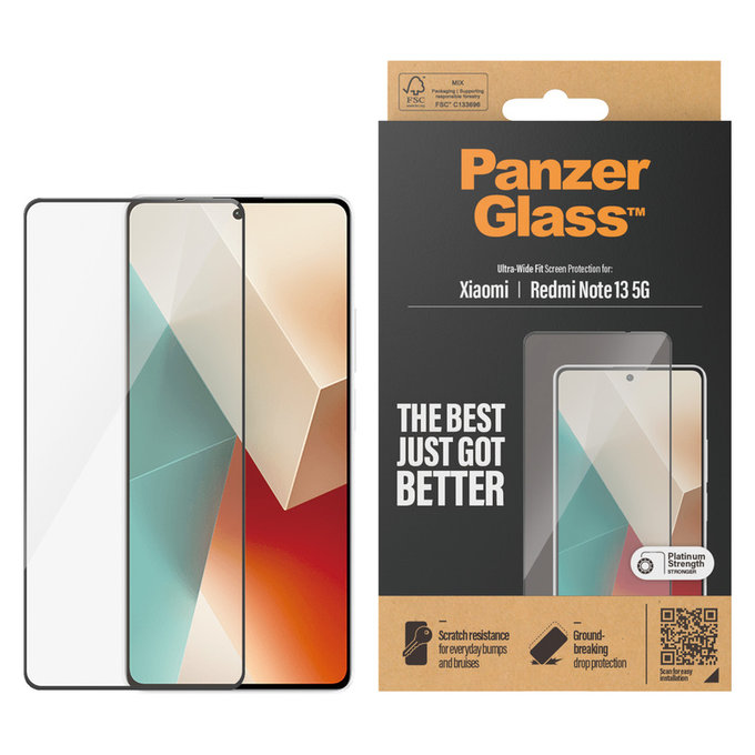 Szkło hartowane UWF do Xiaomi Redmi Note 13, Czarne, PanzerGlass